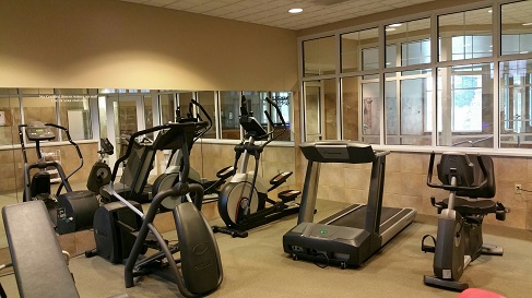 Cardio equipment in fitness center of Swan Lake Resort and Conference Center in Plymouth, IN