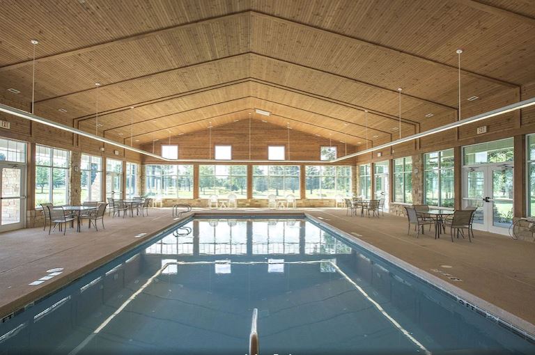 The indoor pool at Swan Lake Resort and Conference Center in Plymouth, IN